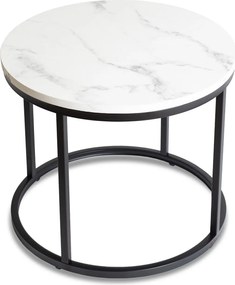 Asztal fehér márvány/fekete színben CONNY