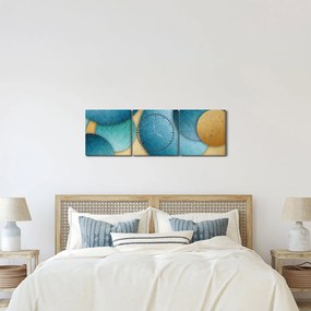 Az absztrakciós körök képe (órával) (90x30 cm)