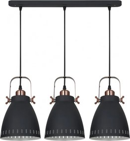 Italux modern skandináv függeszték franklin fekete réz itxmd-hn8026s-3-b+rc