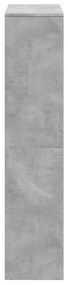 4 szintes betonszürke szerelt fa könyvespolc 131,5x29x131,5 cm
