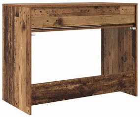 vidaXL Asztal fiókkal tárolóval Öreg fa 100 x 50 x 78 cm Faanyag