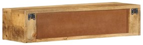 tömör nyers mangófa falra szerelhető TV-szekrény 80x30x19 cm