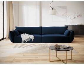 Sötétkék bársony kanapé 248 cm Vanda – Mazzini Sofas