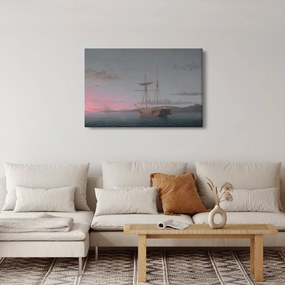 Kép - Fitz Henry Lane, Lumber Schooners at Evening on Penobscot Bay, reprodukciók (90x60 cm)