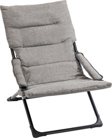 Outsunny Fém Kerti Szék Összecsukható Szék Levehető Párnával, Időjárásálló, Összecsukható Kemping Szék Napozó 120kg Kapacitás, Ülőbútor Kert, Terasz,