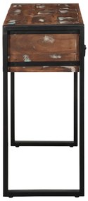 konzolasztal többszínű 100x35x75cm tömörfa újrahasznosított fa