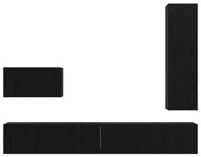 TV szekrény garnitúra 4 pcs Musta tammi 200 x 30 x 30 cm
