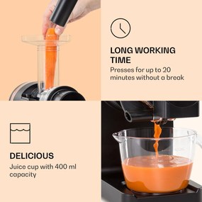 Klarstein Bella Elegance, gyümölcscentrifuga, 200 W, 400 ml, BPA mentes