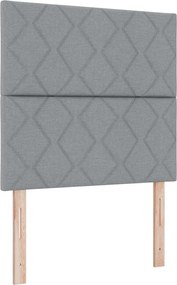 vidaXL Fejtámla Világosszürke 100 cm szövet