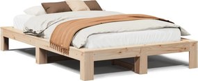 vidaXL tömör fenyőfa ágykeret ágy matrac nélkül 120 x 200 cm