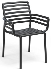 DOGA karfás kerti design szék, antracit