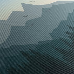 Kép - Hegyek grafikus szemmel (120x50 cm)