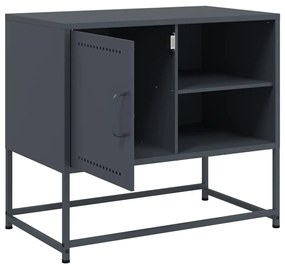 antracitszürke acél TV-szekrény 68 x 39 x 60,5 cm