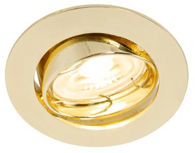 12 db-os süllyesztett spotlámpa szett, sárgaréz GU10 35 mm - Edu