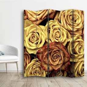 Gario Paraván Tea rózsák Méret: 180 x 170 cm, Kivitelezés: Forgó paraván 360°