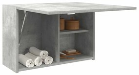 betonszürke szerelt fa fali fürdőszobaszekrény 60 x 25 x 40 cm