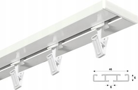 Függönykarnis alumínium mennyezeti sín Slim szimpla egyvágányú béka 150 cm