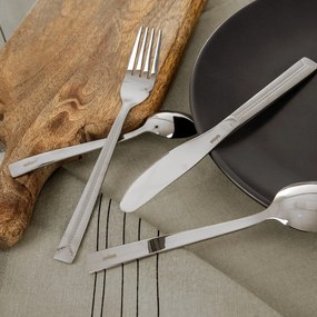 Ezüstszínű rozsdamentes acél evőeszköz készlet 24 db-os Bright – Orion