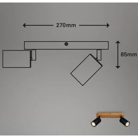 Briloner 2922-025 - Spotlámpa SPOT 2xGU10/9W/230V