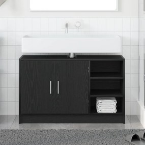 Mosogató Szekrény Fekete Tölgy 90x29x55 cm Mérnökfa