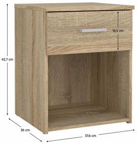 GARBO éjjeliszekrény, sonoma tölgy