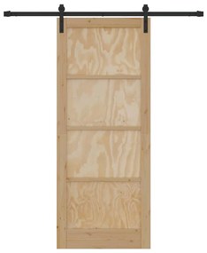 Csúszó Ajtó Természetes és fekete 86 x 211 cm