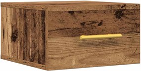 vidaXL Éjjeliszekrény Falra szerelhető Öreg fa 35 x 35 x 20 cm Faanyag