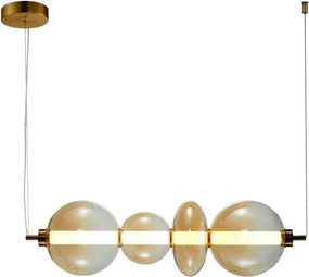 ITALUX 5902854539475 SONTE Modern Led Függesztett Lámpa Antik Bronz, Borostyán LED IP20