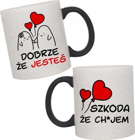 Jó, hogy itt vagy kár, hogy... Varázslatos Valentin Napi Csillámos Bögre