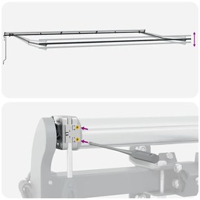 Behúzható napellenző Fehér 600 × 300 cm szövet