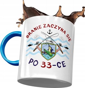 Kék Bögre Születésnapra 33 33. 33. Nyomtatott Fotóval