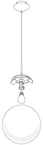 Eglo Rondo 85261 függeszték, 1x60W E27