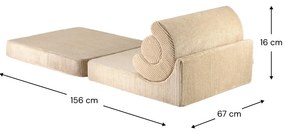 Világosbarna kordbársony gyerek fotel Flipster – Wigiwama