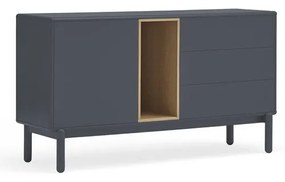 Sötétszürke alacsony komód 137x76 cm Corvo - Teulat