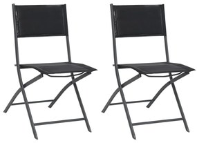vidaXL 2 db acél és textilén összecsukható kültéri szék
