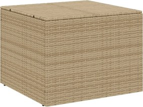 vidaXL vegyes bézs polyrattan kerti tárolóláda 291 L