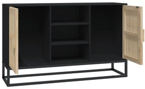 fekete szerelt fa tálalószekrény 105 x 30 x 65 cm