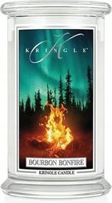 Bourbon Bonfire Kringle Candle nagy gyertya két kanóccal (624g)