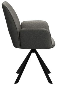 Sötétszürke karfás étkezőfotel Graham – Actona
