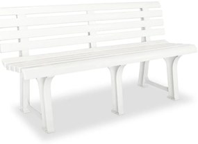 vidaXL fehér műanyag kerti pad 145,5 cm