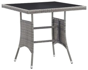 vidaXL antracitszürke polyrattan kerti asztal 80 x 80 x 74 cm