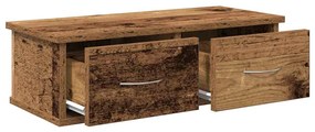 antik fa színű szerelt fa faliszekrény 60x26x18,5 cm