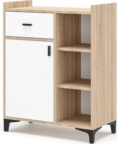 Pidas konyhaszekrény, sonoma tölgy-fehér, 80 cm