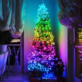 Aca Lighting karácsonyi fényfüzér 400 Rgb Led okos polip lánc fára