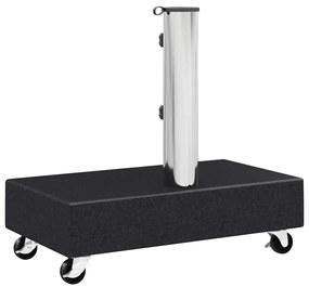 fekete gránit napernyőtalp 45 x 25 x 8 cm