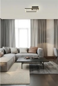 Searchlight 44250BK - fényerőszabályozható mennyezeti lámpa QUADRATE LED/24W/230V 36x36 cm