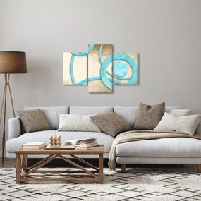 Kép - Kék körök akvarell (90x60 cm)