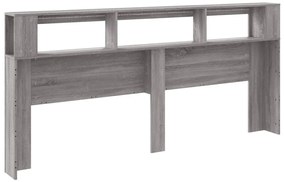 szürke sonoma szerelt fa LED-es fejtámla 220 x 18,5 x 103,5 cm