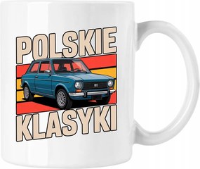 Bögre lengyel klasszikus autós fehér 330ml
