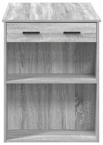 íróasztal fiókkal és polccal szürke sonoma 102x62x77,5 cm